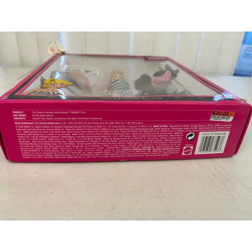 2009 My Favorite Barbie 1959 Reproduction 50th Anniversary N4974 NRFB